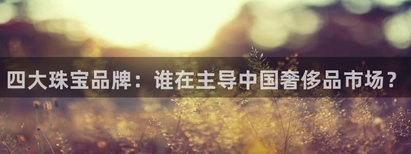 新宝5是什么：四大珠宝品牌：谁在主导中国奢侈品市场？