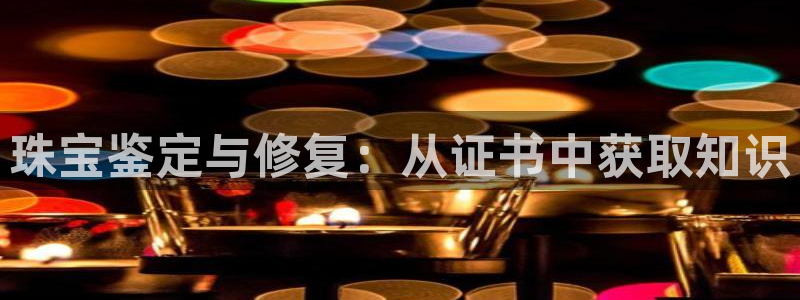 新宝5链接：珠宝鉴定与修复：从证书中获取知识