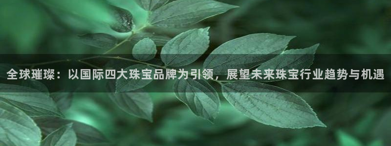 新宝注5册：全球璀璨：以国际四大珠宝品牌为引领，展望未来珠宝行业趋势与机遇