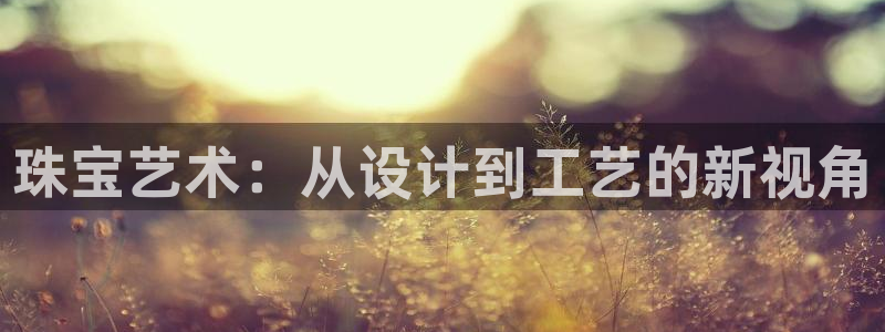 新宝5代理注册：珠宝艺术：从设计到工艺的新视角