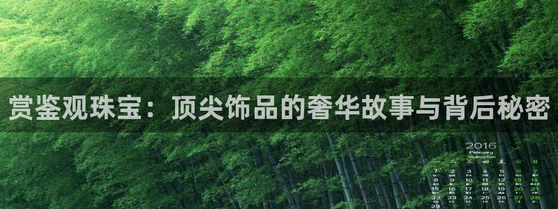 新宝5黑彩：赏鉴观珠宝：顶尖饰品的奢华故事与背后秘密