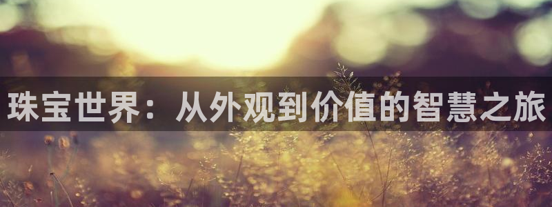 新宝5登录网址：珠宝世界：从外观到价值的智慧之旅