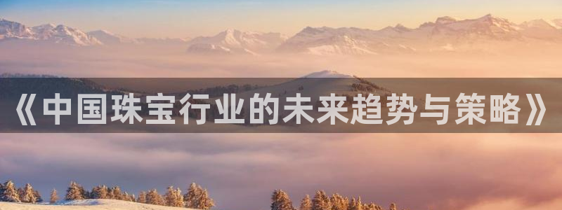 新宝5侹刔：《中国珠宝行业的未来趋势与策略》