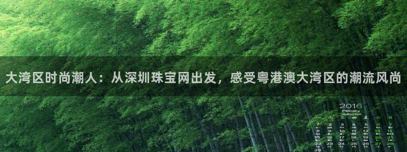 新宝5代理注册：大湾区时尚潮人：从深圳珠宝网出发，感受粤港澳大湾区的潮流风尚